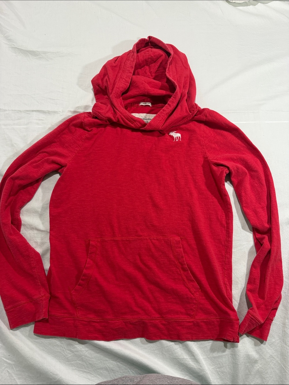 Abercrombie & Fitch Red Men's Hooded Pullover Sweater